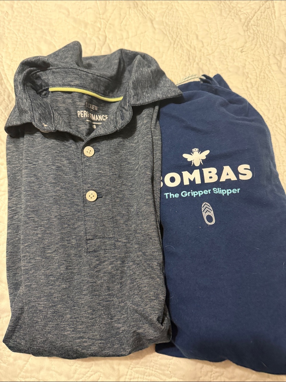 J. Crew Kids Performance Polo Shirt in Heather Navy Blue